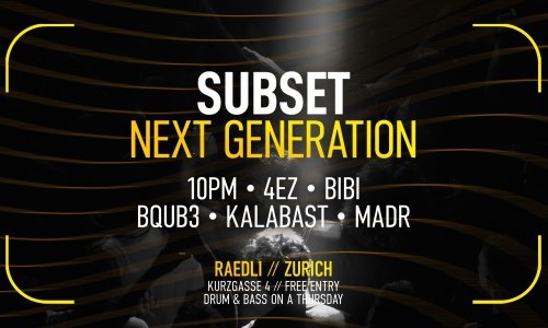SUBSET: Next Generation (free entry)