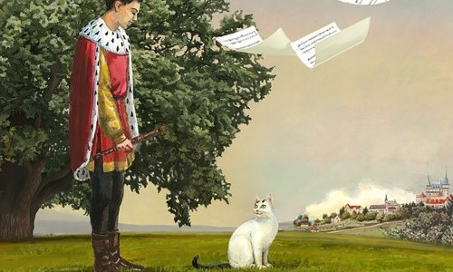 Tino Flautin und Kater Leo