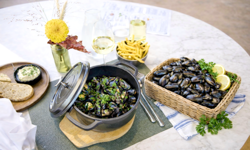 Moules & frites &agrave; discr&eacute;tion