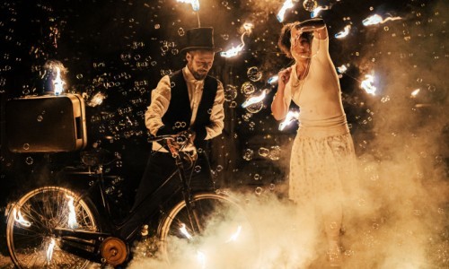 Herz-Feuer - Glitzer Glanz und Feuertanz