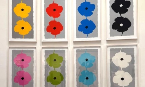 Donald Sultan neue Arbeit erschienen - Double Poppies