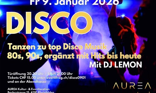 Disco mit Sound der 80s, 90s erg&auml;nzt mit Sound der 00s bis heute