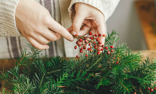 Workshop &ndash;&nbsp;Adventskranz stecken