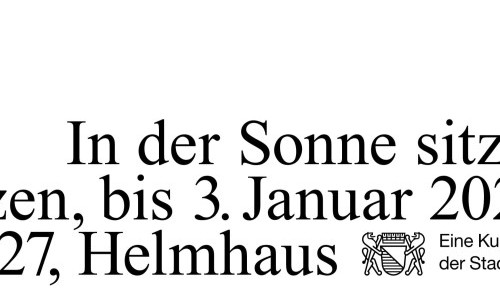 Vernissage &ndash; In der Sonne sitzen